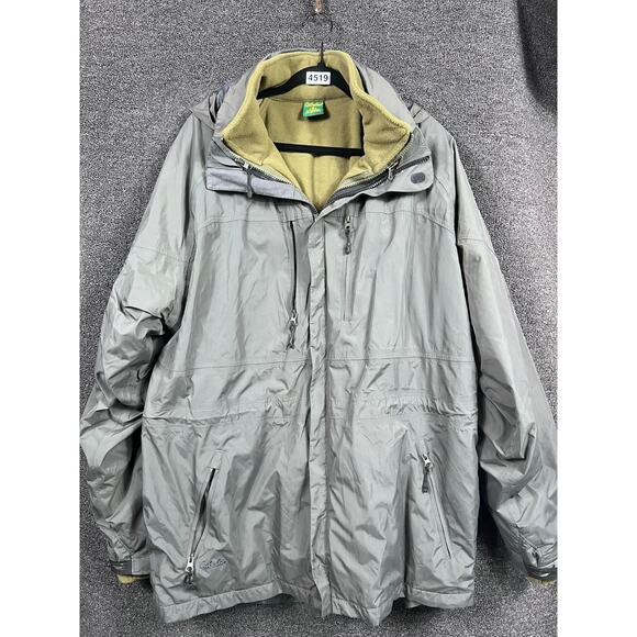 Cabelas Dry Plus Parka Jacket Mens Sz XL Tall Green Insulated Hooded Breathable - Picture 1 of 6